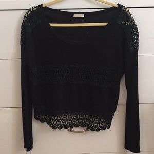 Cute black lace top